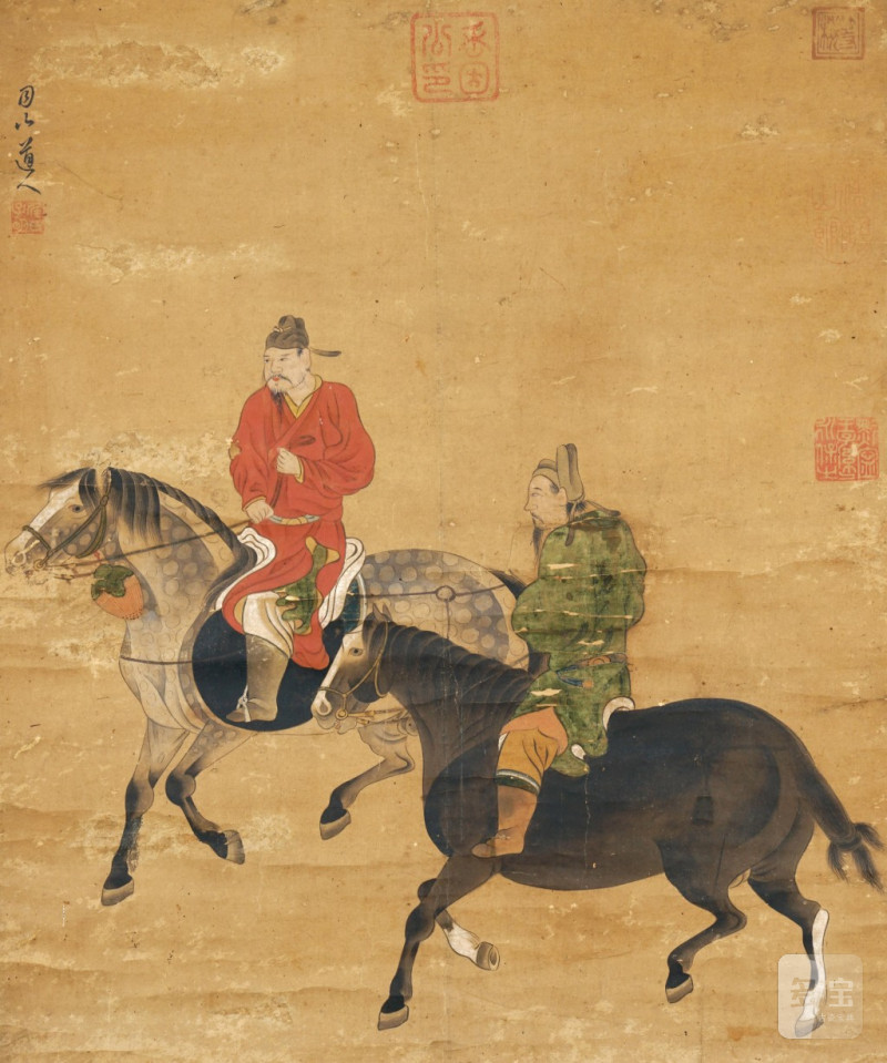    任仁 馬上二人仕圖